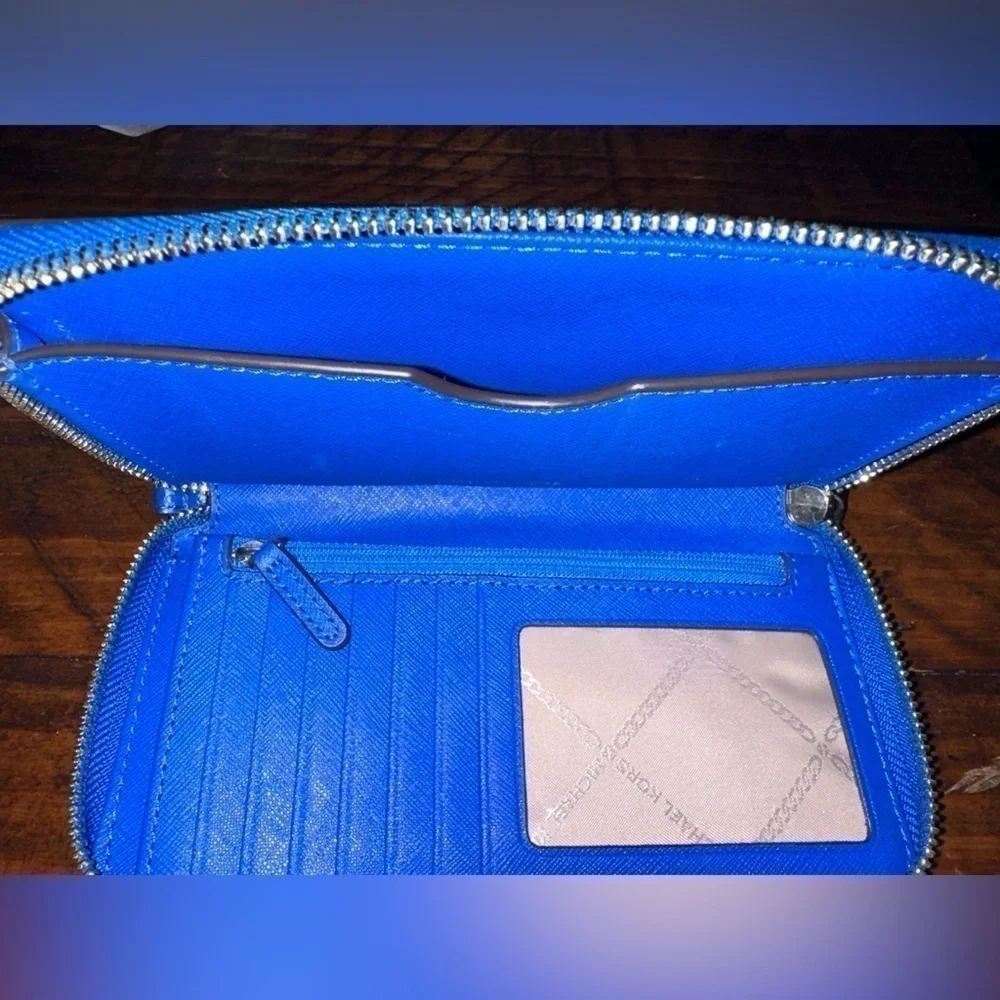 NWOT Michael Kors Royal Blue Leather Wallet